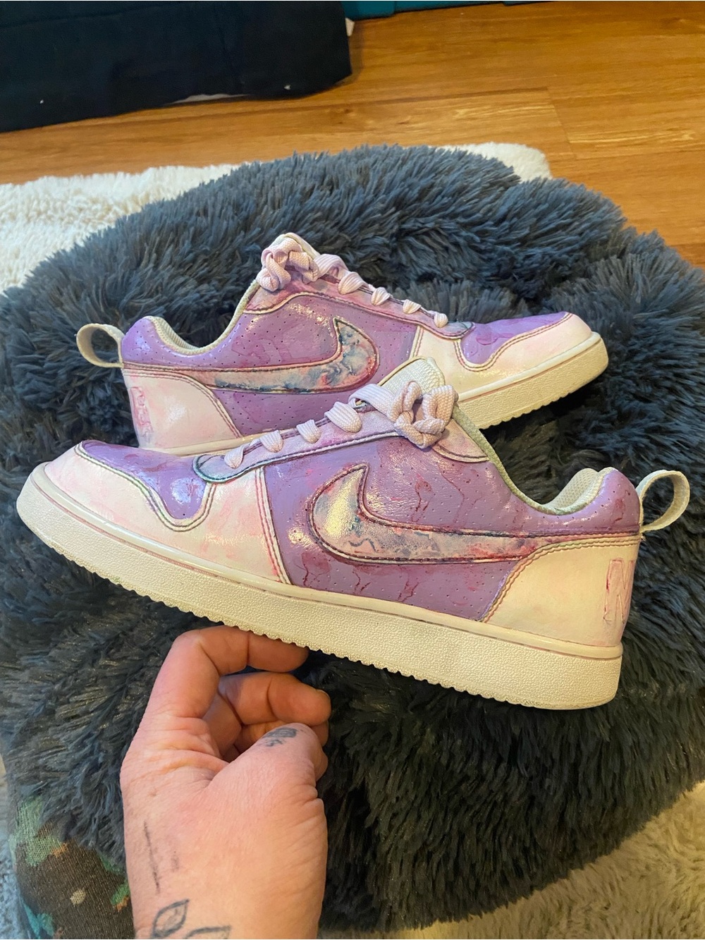 Nike  Marble Purple and Pink “art for life” sneaks